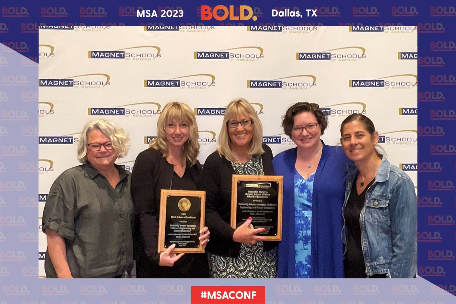 MSA conference, University Avenue Elementary award recipients
